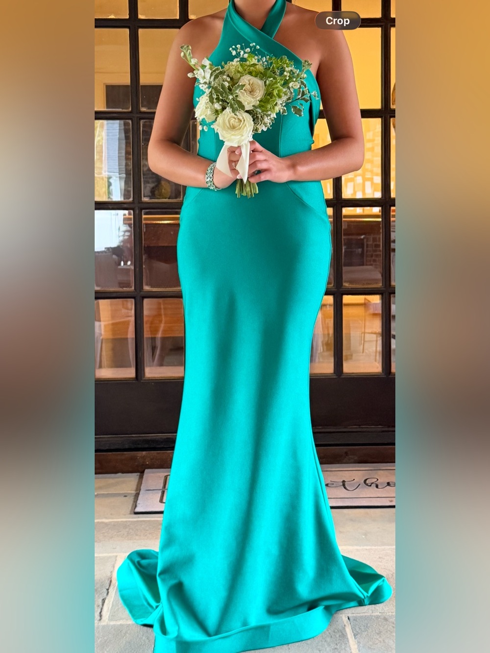 Women's Teal Halter Maxi Skirt - Elegant Formal Gown